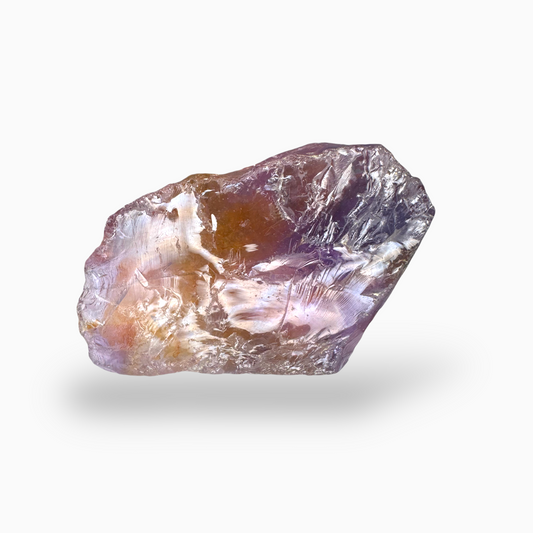 Ametrine Raw Stone Natural Bicolor 195.7 Carats Size 50X35mm Brazilian Origin