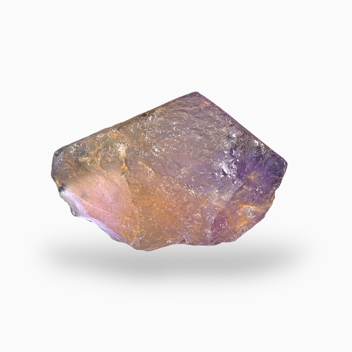 Ametrine Raw Stone Natural Bicolor 195.7 Carats Size 50X35mm Brazilian Origin