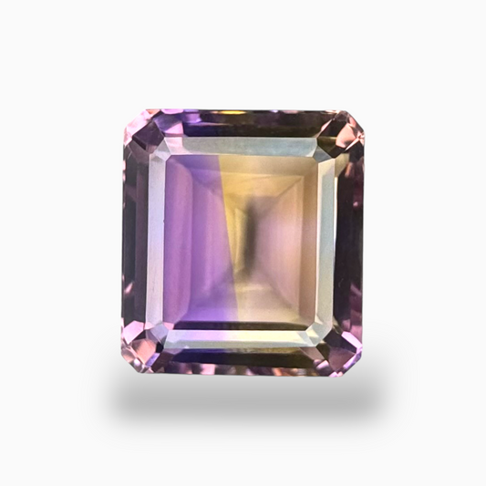 Natural Ametrine Emerald Cut Shape 14.96 Carats Emerald Cut Shape Size 15X14mm