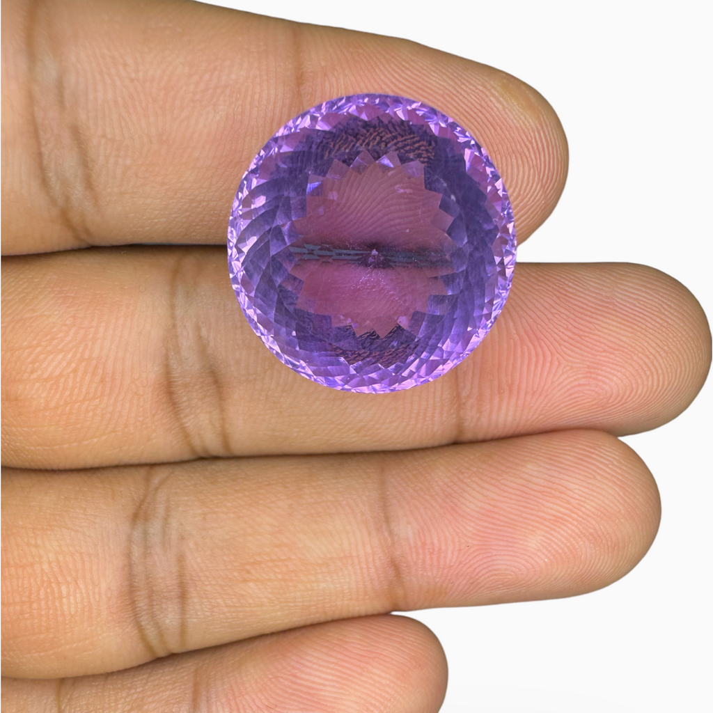 Natural Purple Amethyst Round Shape 31.62 Carat 20X20mm