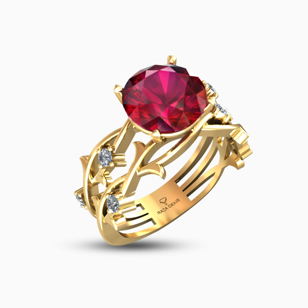 Amira Ruby Ring 18K Yellow Gold