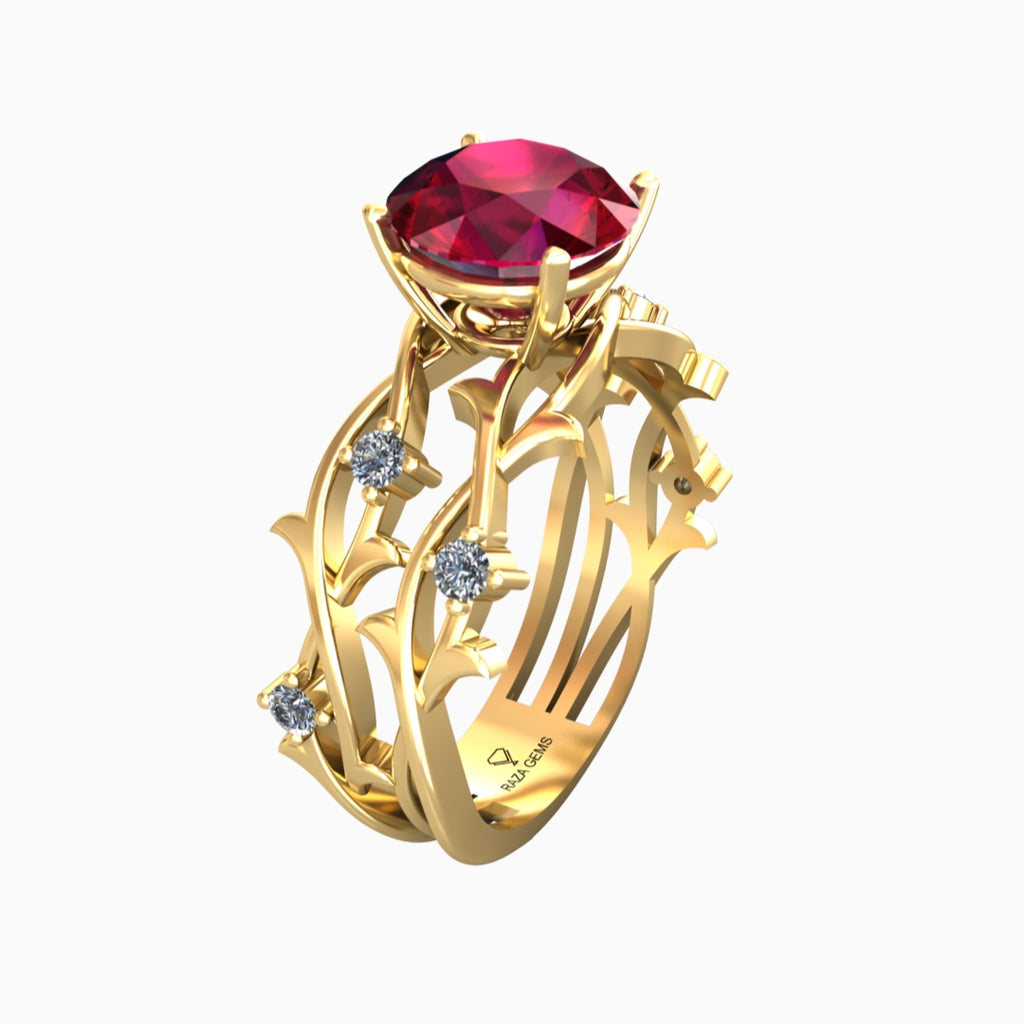 Amira Ruby Ring 18K Yellow Gold