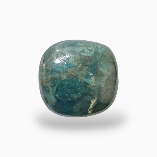 Natural Blue Apatite Stone 28.75 Carats Cushion Cabochon Shape 18X17.5mm