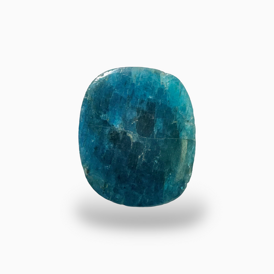 Natural Blue Apatite Stone 17.5 Carats Long Cushion Cabochon Shape 19X15.8mm