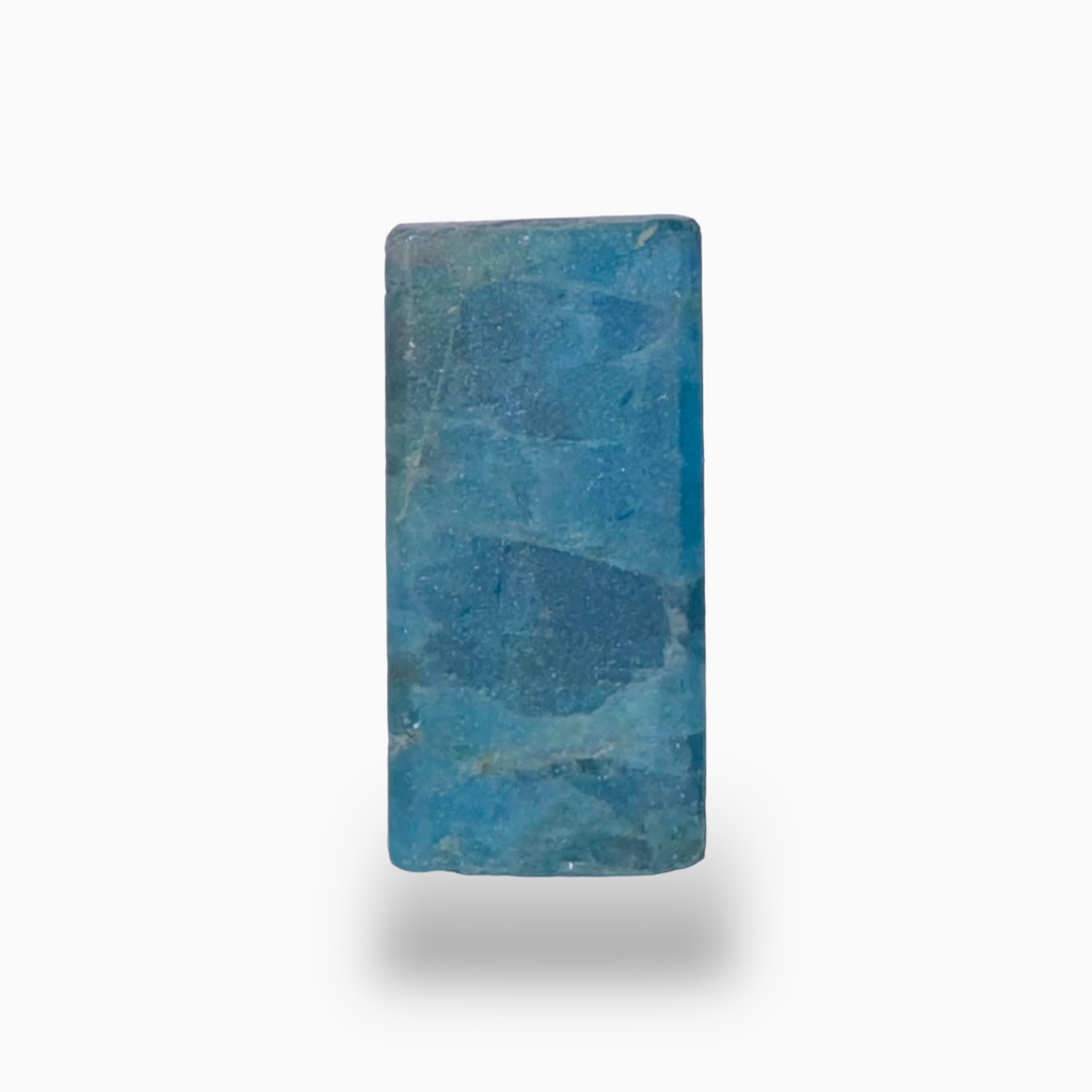 Natural Blue Apatite Stone 15.78 Carats Long Square Cabochon Shape 19X9mm