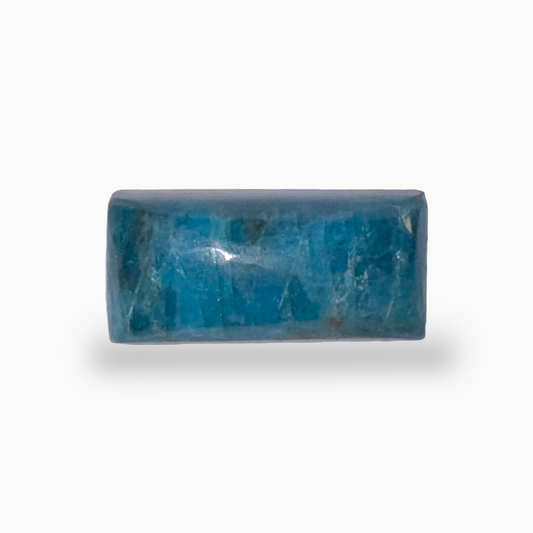 Natural Blue Apatite Stone 15.78 Carats Long Square Cabochon Shape 19X9mm