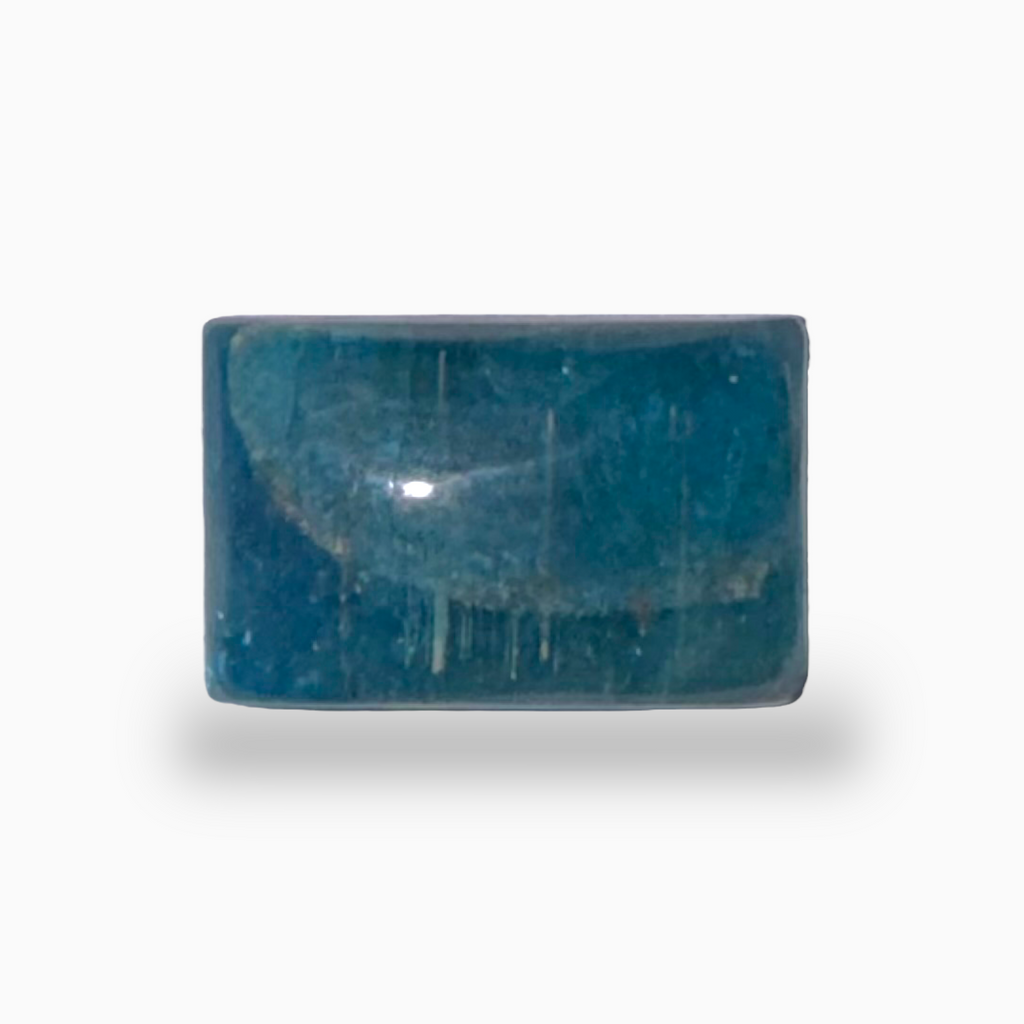 Natural Blue Apatite Stone 15.7 Carats Long Square Cabochon Shape 17X11mm