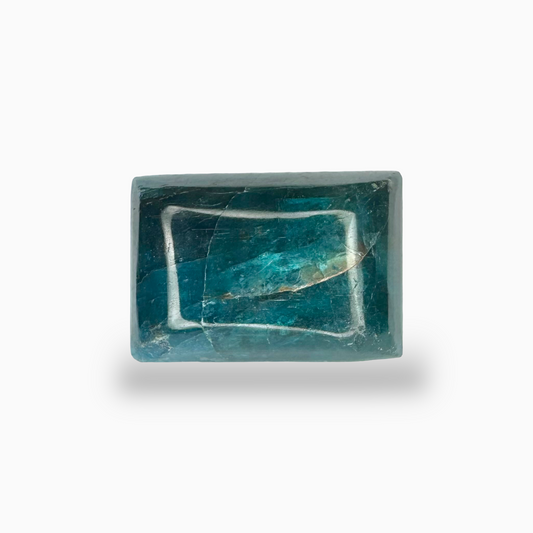 Natural Blue Apatite Stone 20.90 Carats Long Square Cabochon Shape 18X12mm