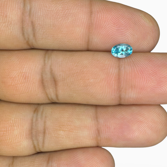 Natural Apatite Stone 0.56 Carats Oval Shape Size 6X4mm