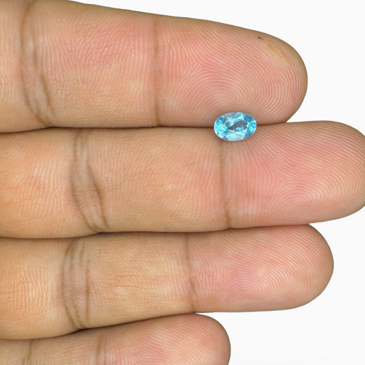 Natural Apatite Stone 0.6 Carats Oval Shape Size 6X4mm