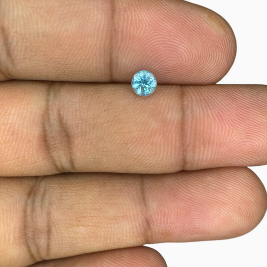 Natural Apatite Stone 0.33 Carats Round Shape Size 4mm