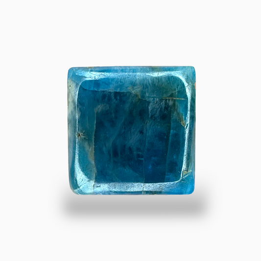 Natural Blue Apatite Stone 12.92 Carats Square Cabochon Shape 14X13.5mm