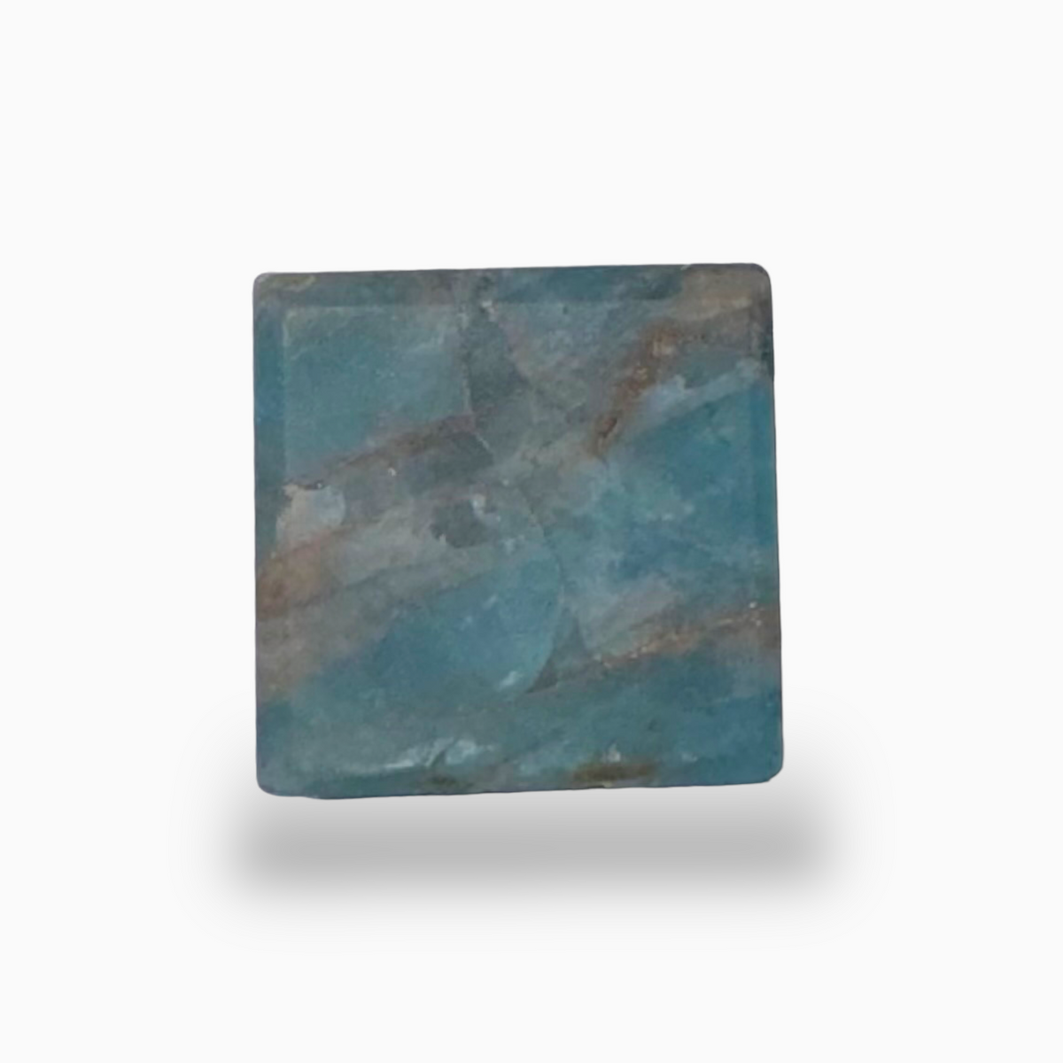 Natural Blue Apatite Stone 32.7 Carats Square Cabochon Shape 17X17mm
