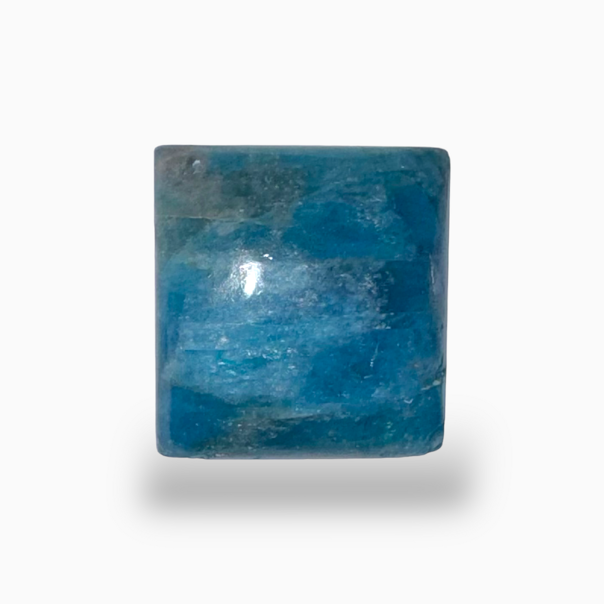 Natural Blue Apatite Stone 44.5 Carats Square Cabochon Shape 17X17mm