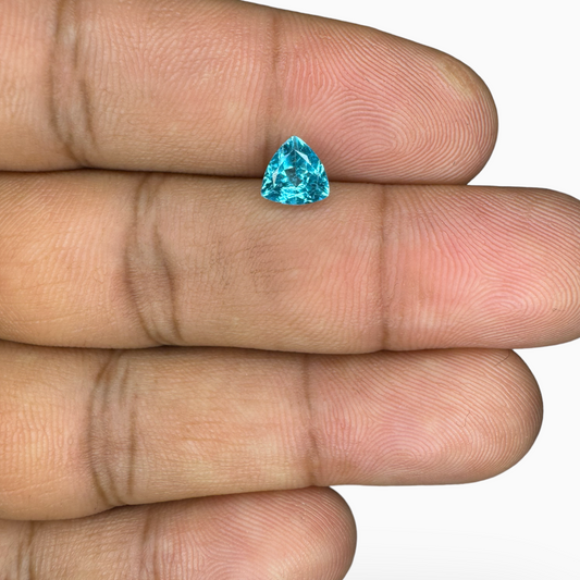 Natural Apatite Stone 0.88 Carats Trilliant Shape Size 6mm