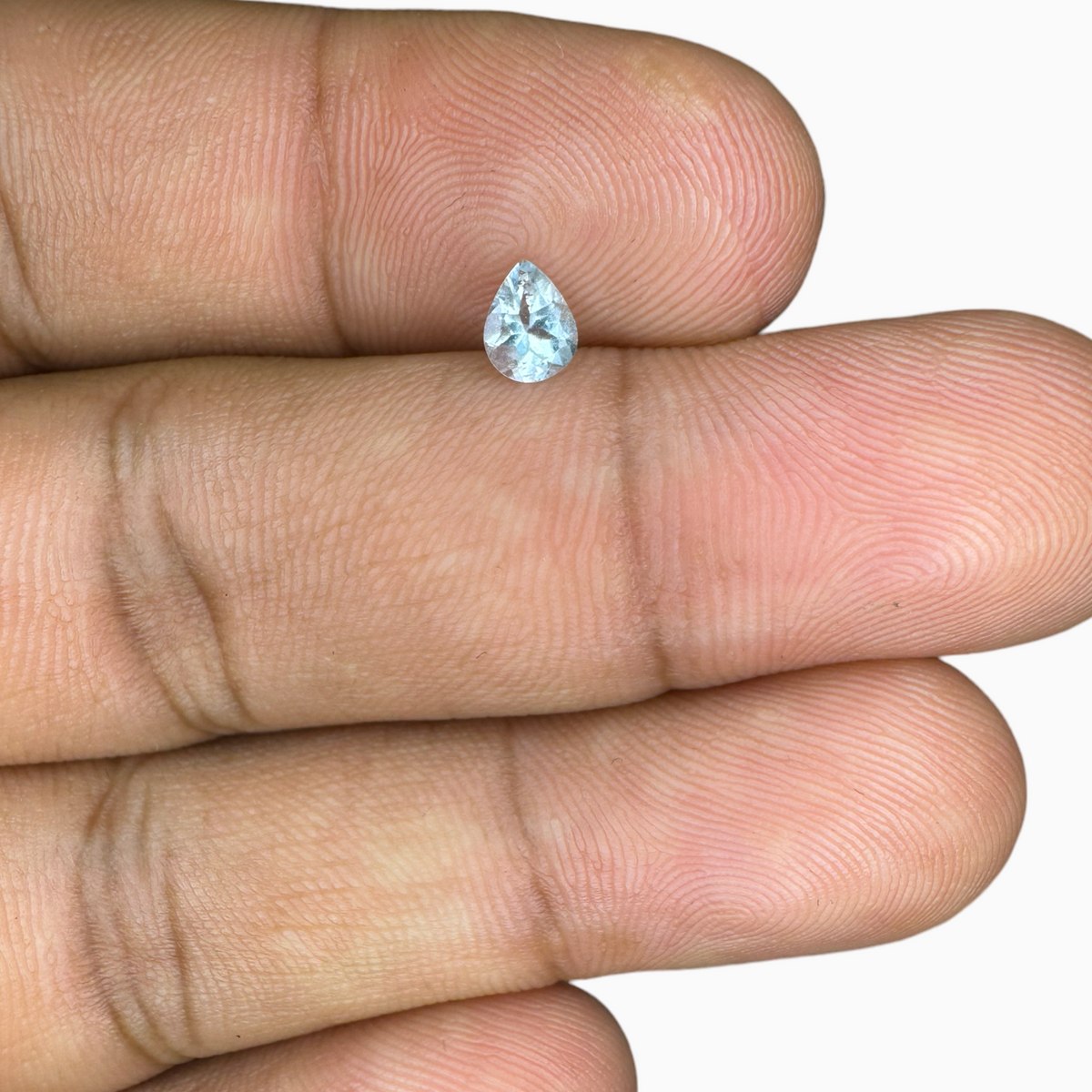 Natural Aquamarine Stone 0.25 Carats SkyBlue Color Pear Shape Size 5X4mm