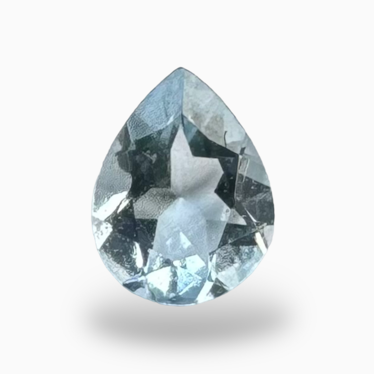 Natural Aquamarine Stone 0.25 Carats SkyBlue Color Pear Shape Size 5X4mm