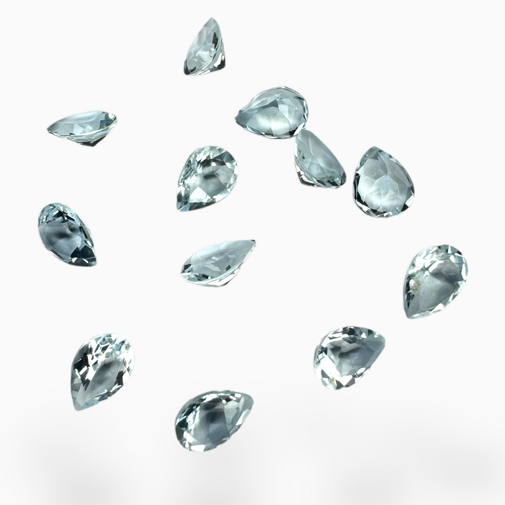 Natural Aquamarine Stone 0.25 Carats SkyBlue Color Pear Shape Size 5X4mm