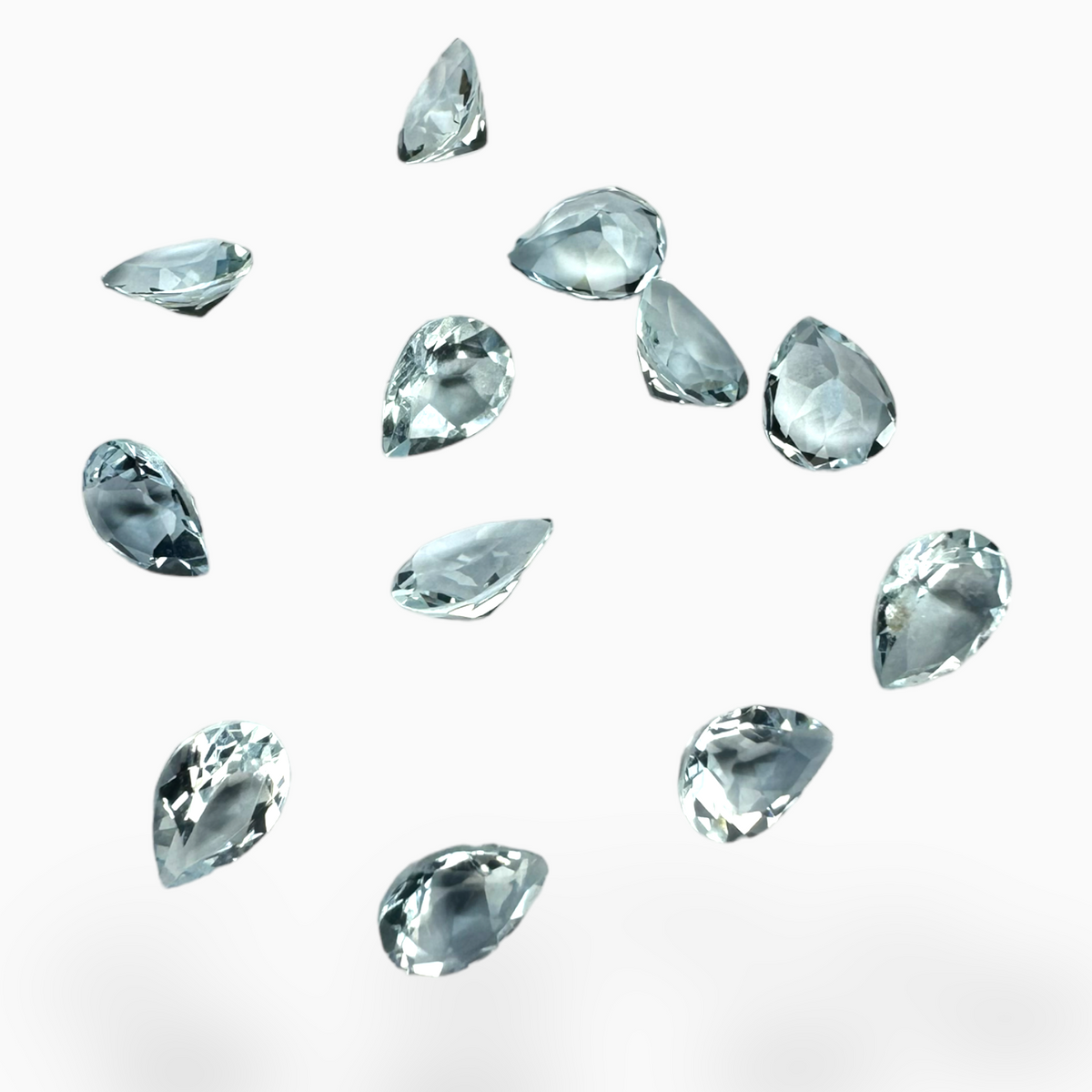 Natural Aquamarine Stone 0.25 Carats SkyBlue Color Pear Shape Size 5X4mm