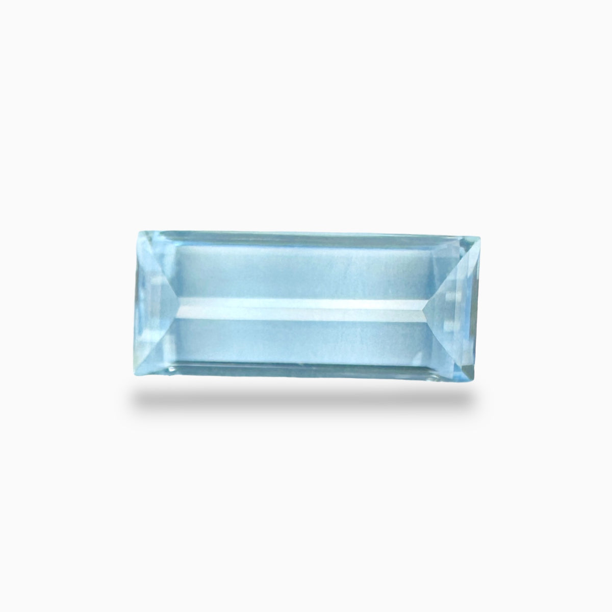 Natural Aquamarine Stone 6.92 Carats SkyBlue Color Baguette Shape Size 18X7.5mm
