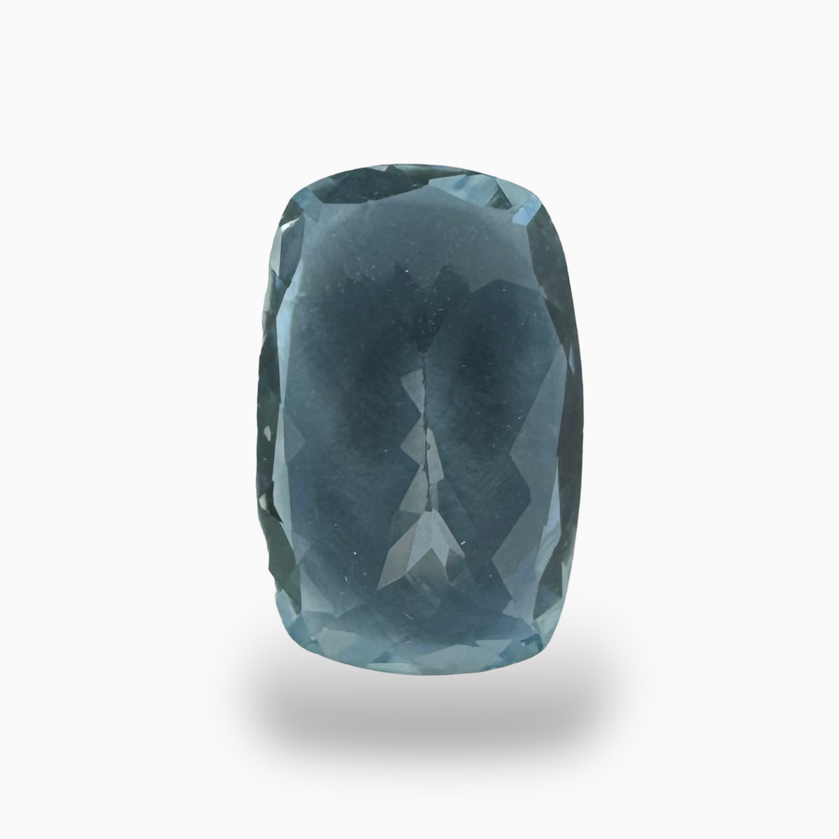 Natural Aquamarine Stone SteelBlue Color 3.68 Carats Cushion Shape Size 12.5X8.4mm
