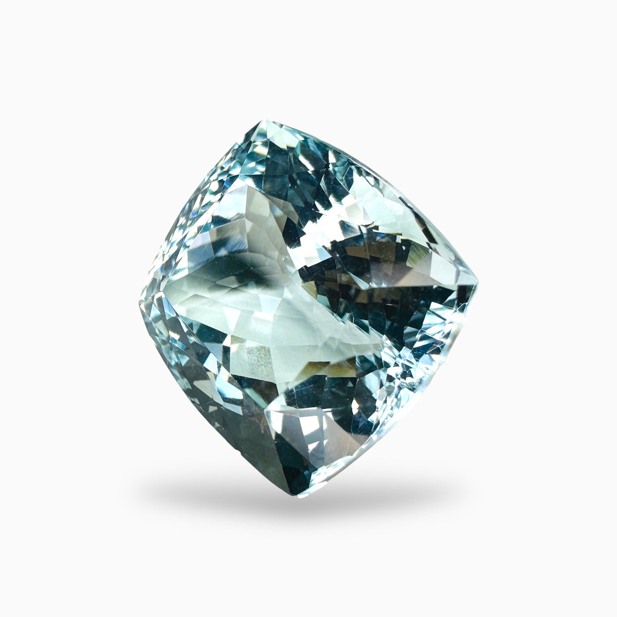 Natural Aquamarine Stone 44.10 Carats SkyBlue Color Cushion Shape Size 21.8X20mm