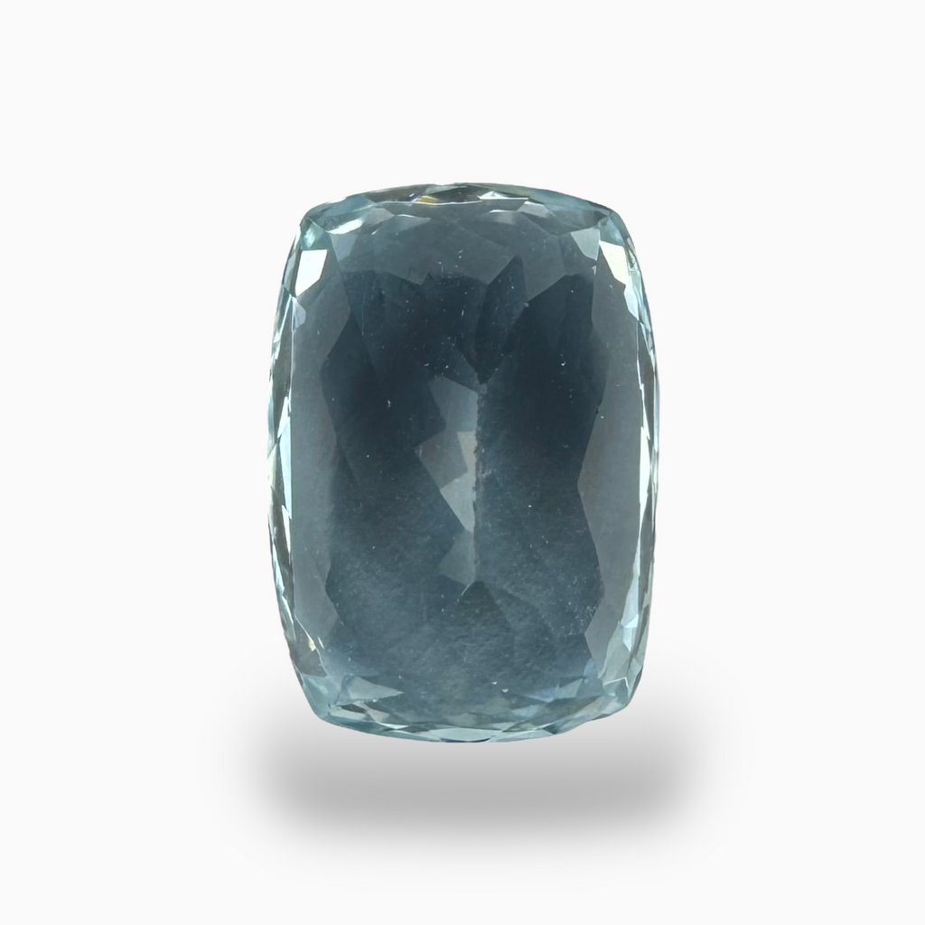 Natural Aquamarine Stone Aqua Color 5.60 Carats Cushion Shape Size 12.5X9mm