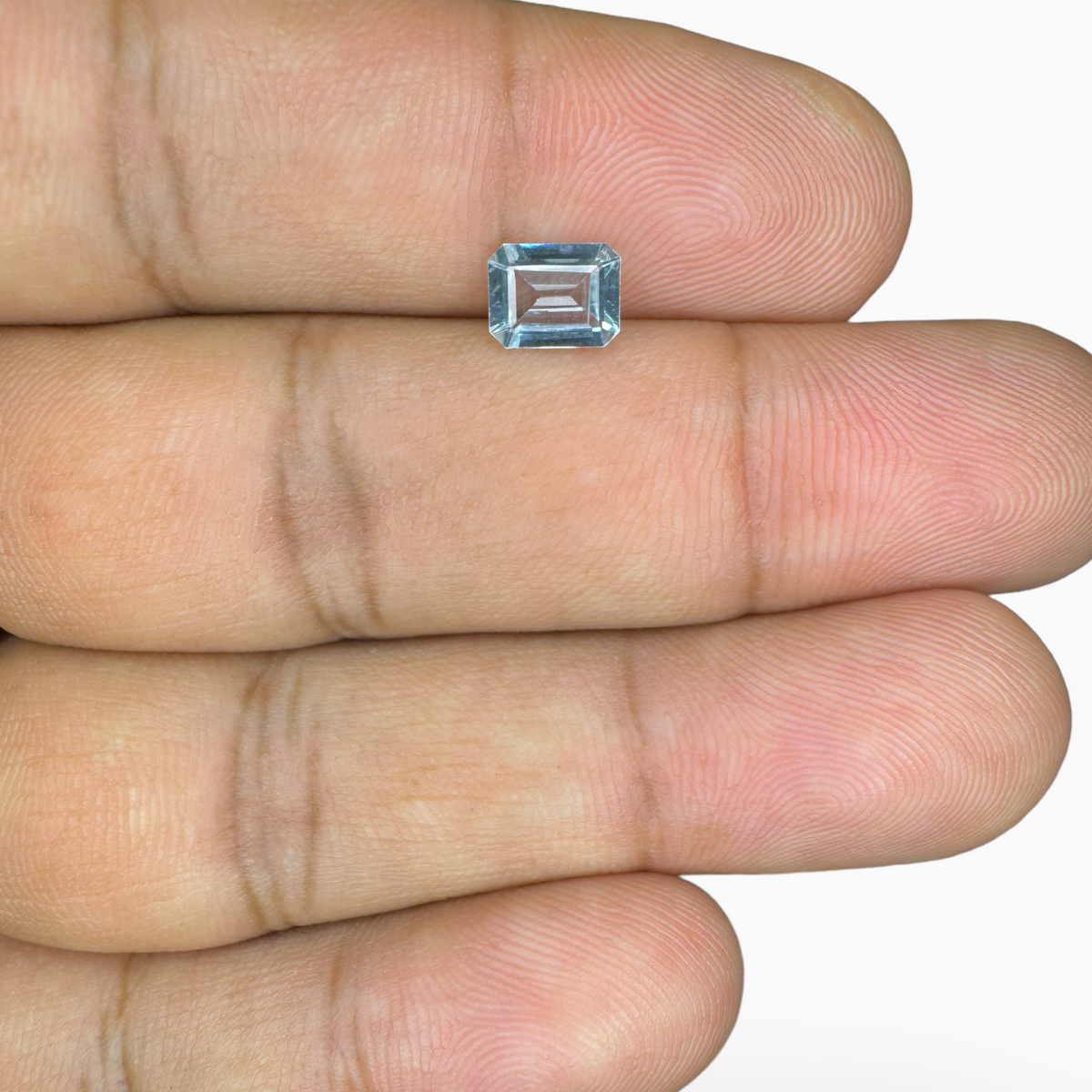Natural Aquamarine Stone 0.80 Carats SkyBlue Color Emerald Cut Size 7X5mm