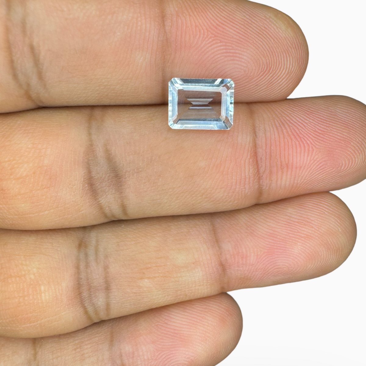 Natural Aquamarine Stone 1.72 Carats SkyBlue Color Emerald Cut Size 9X7mm