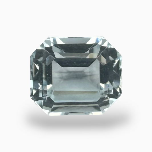 Natural Aquamarine Stone 2.67 Carats SkyBlue Color Emerald Cut Size 8.8X7.5mm