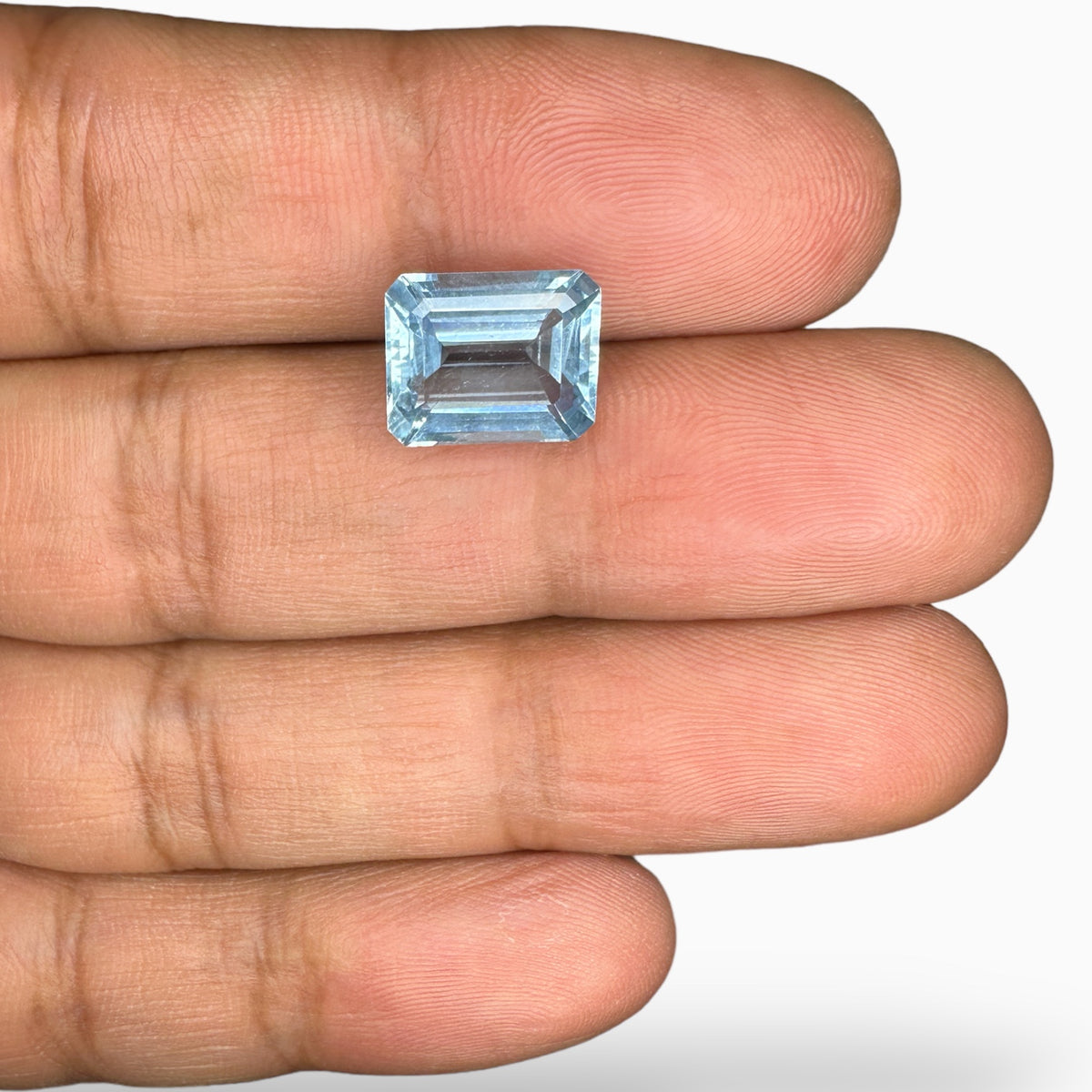 Natural Aquamarine Stone 4.54 Carats SteelBlue Color Emerald Cut Shape Size 11X9mm