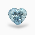 Natural Aquamarine Stone Aqua Color 2.74 Carats Heart Shape Size 9X9.8mm