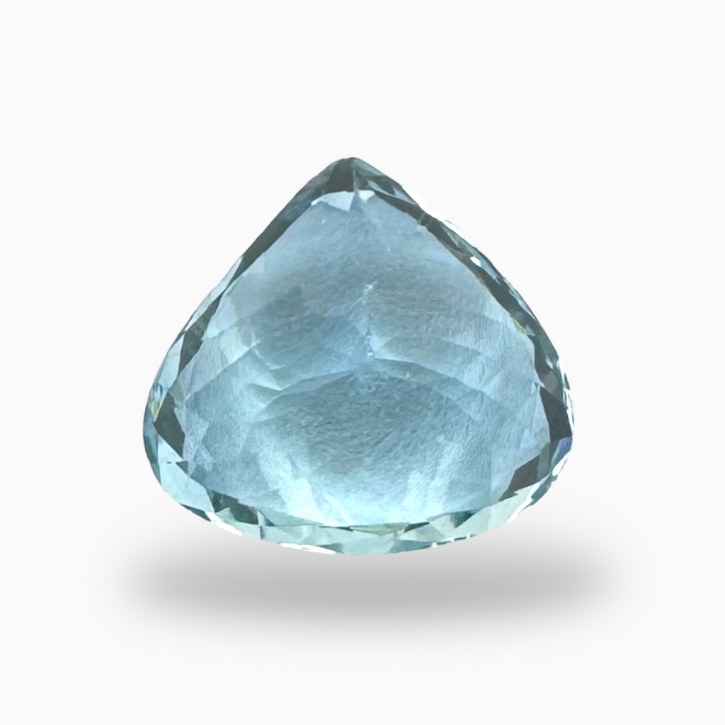 Natural Aquamarine Stone 2.74 Carats SteelBlue Color Heart Shape Size 10X9mm