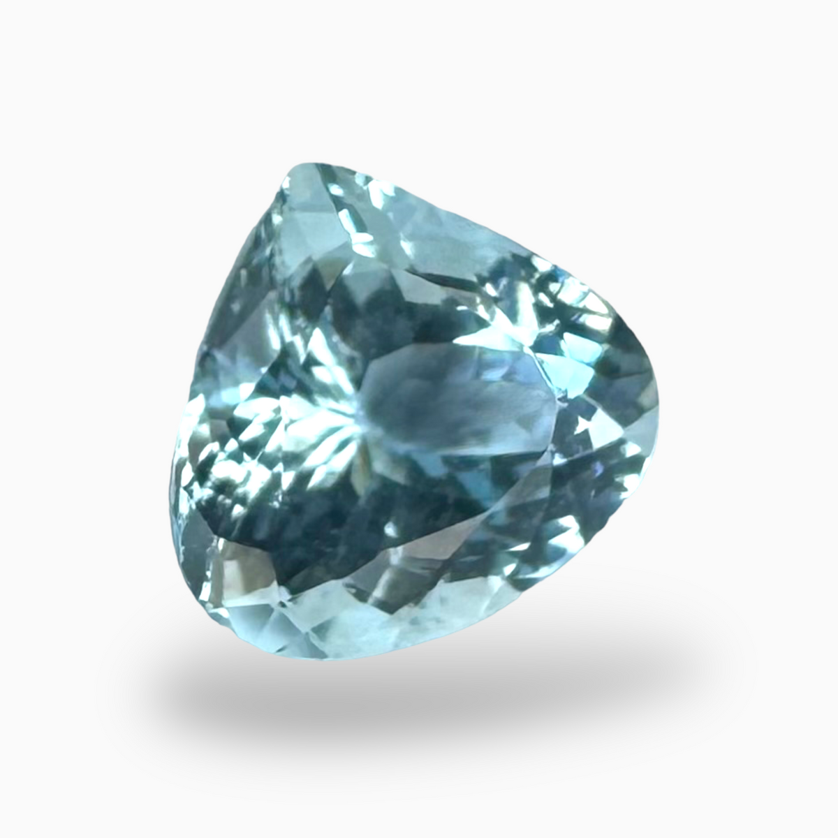 Natural Aquamarine Stone 2.74 Carats SteelBlue Color Heart Shape Size 10X9mm