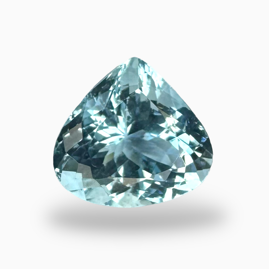 Natural Aquamarine Stone 2.74 Carats SteelBlue Color Heart Shape Size 10X9mm