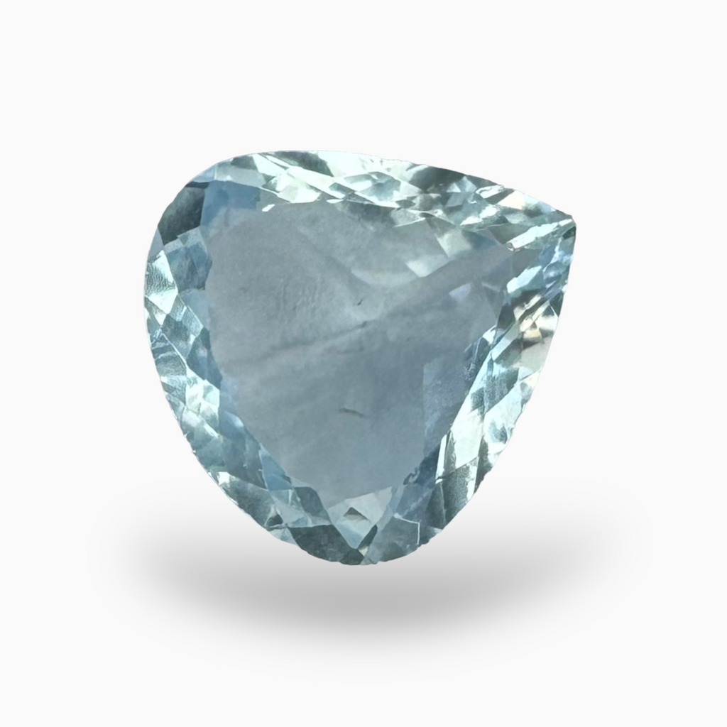 Natural Aquamarine Stone 4.05 Carats SkyBlue Color Heart Shape Size 12mm