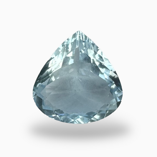 Natural Aquamarine Stone 4.05 Carats SkyBlue Color Heart Shape Size 12mm