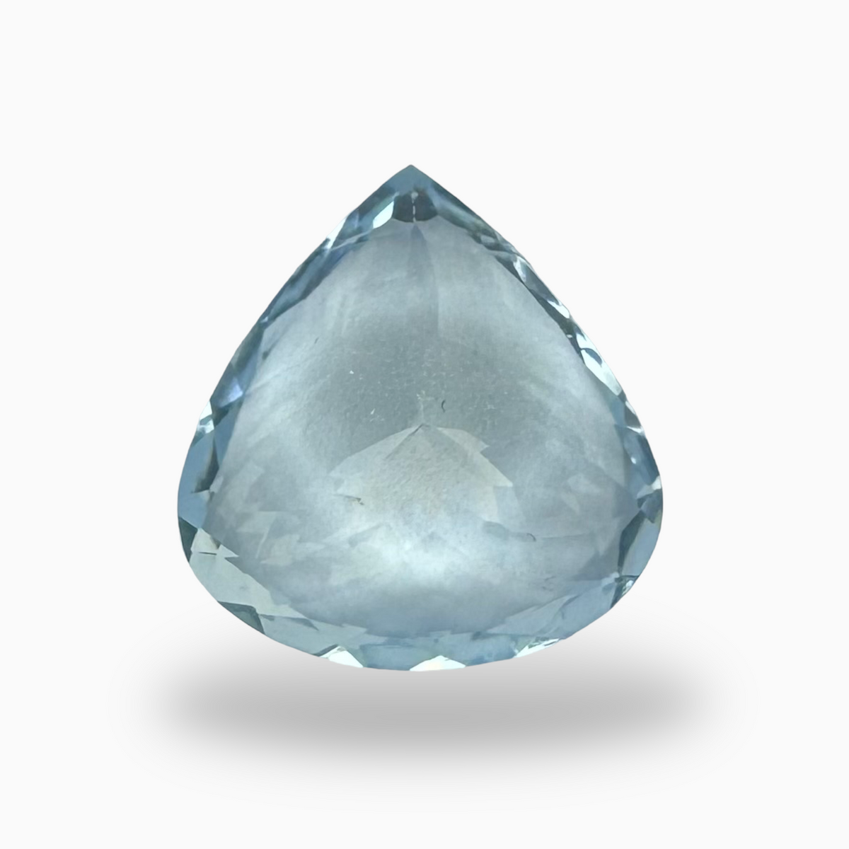Natural Aquamarine Stone 4.05 Carats SkyBlue Color Heart Shape Size 12mm