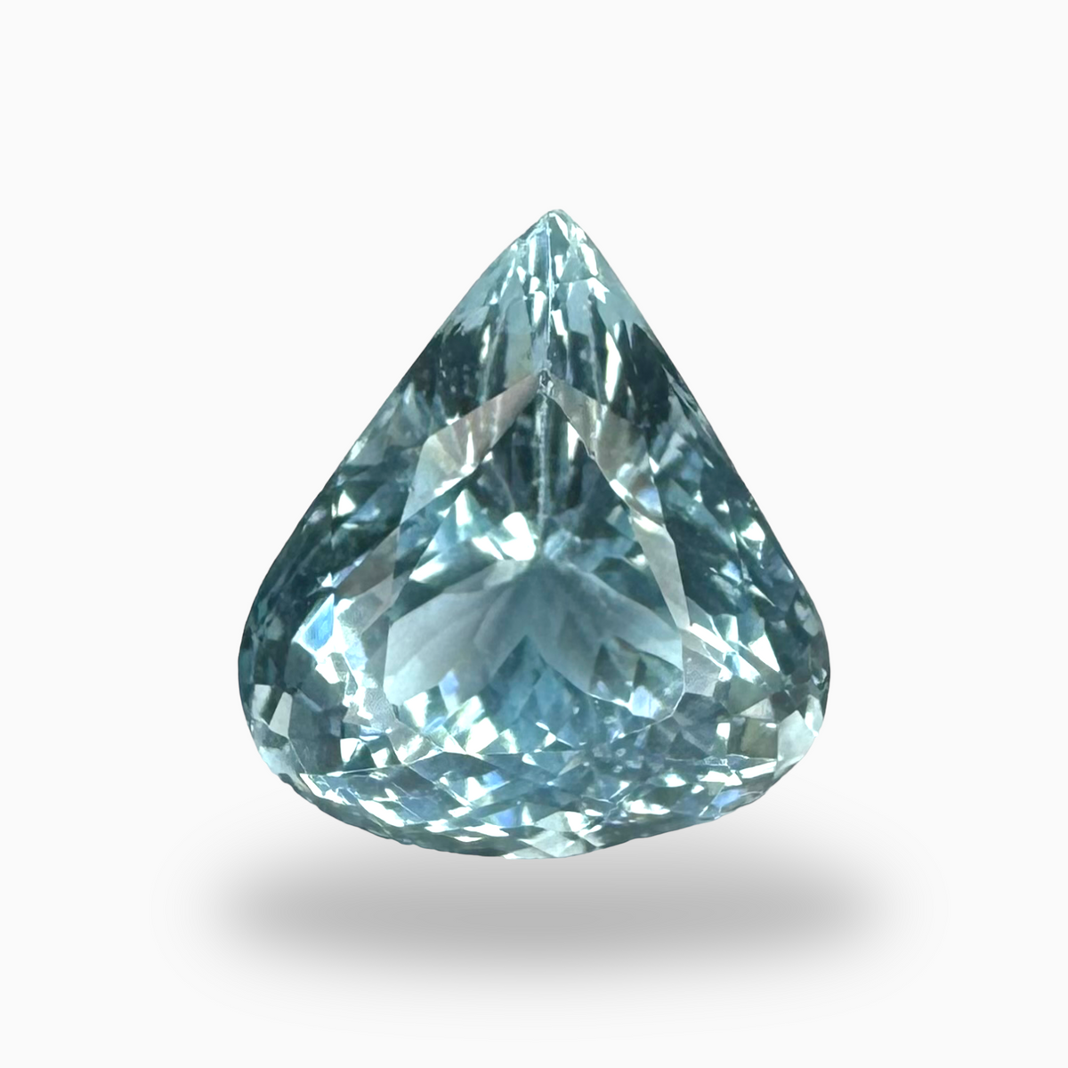 Natural Aquamarine Stone 5.72 Carats SkyBlue Color Heart Shape Size 11.5X12.3mm