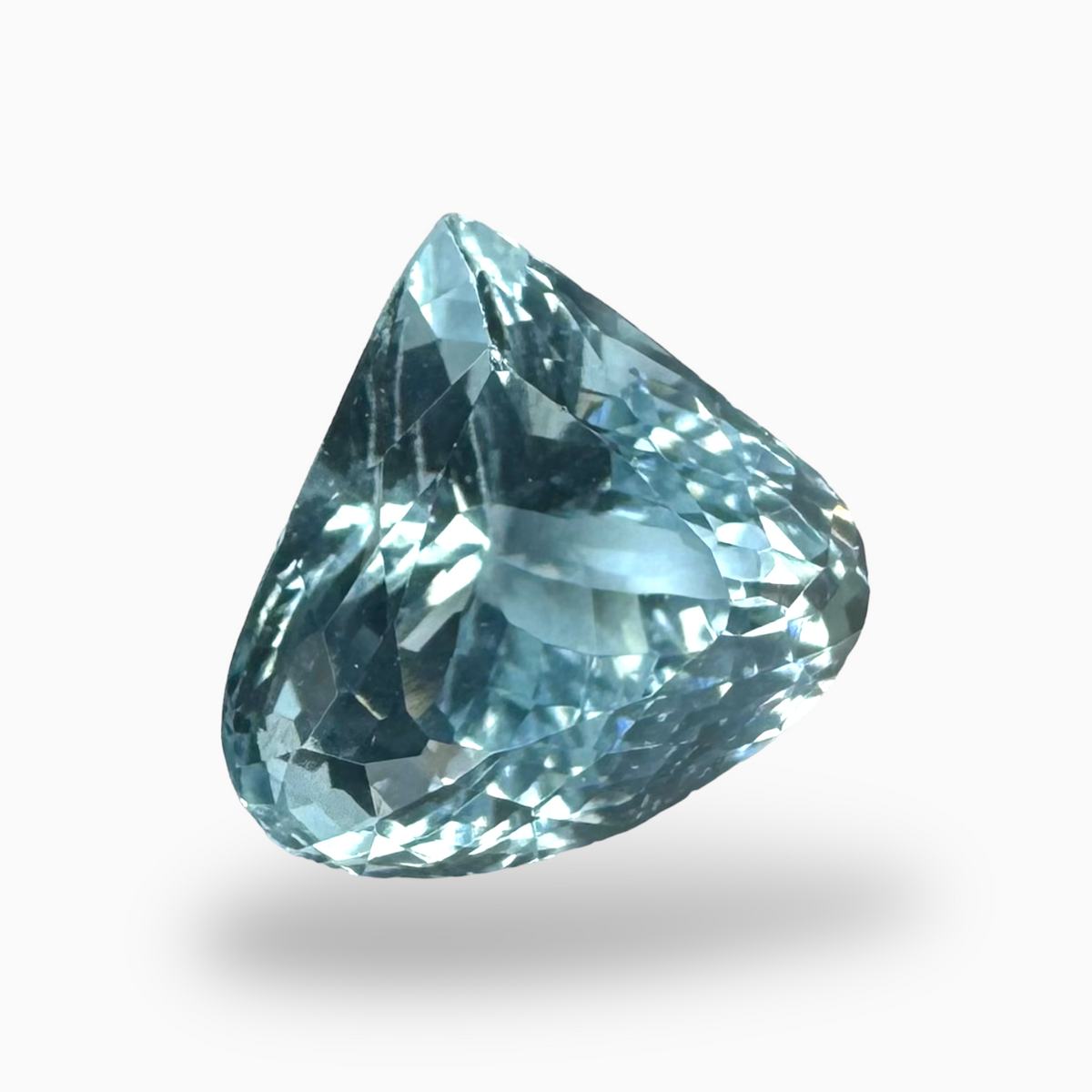 Natural Aquamarine Stone 5.72 Carats SkyBlue Color Heart Shape Size 11.5X12.3mm