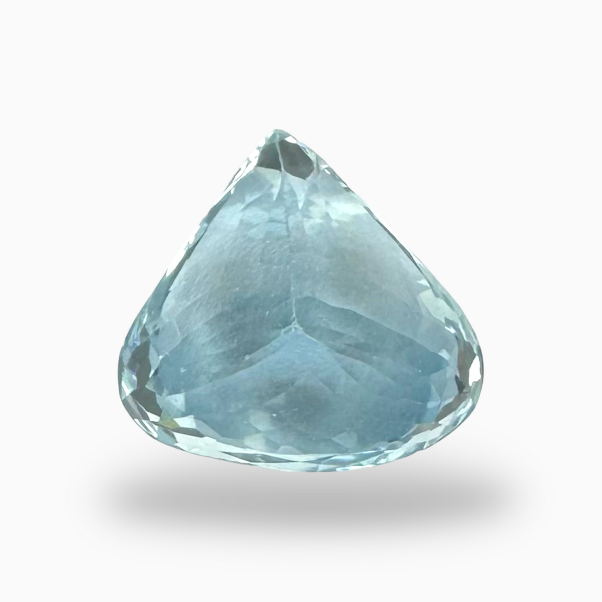 Natural Aquamarine Stone 5.72 Carats SkyBlue Color Heart Shape Size 11.5X12.3mm