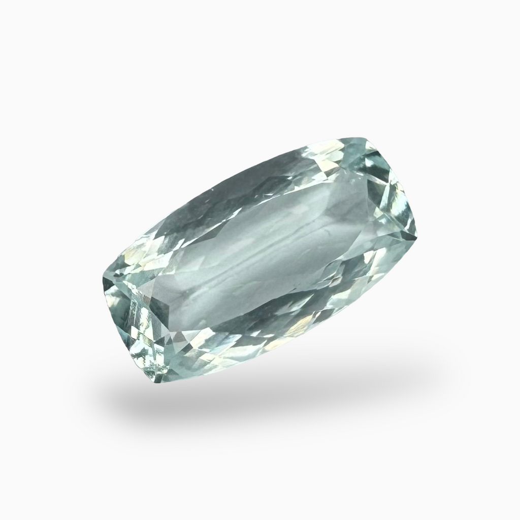 Natural Aquamarine Stone SkyBlue Color 5.92 Carats Long Cushion Shape Size 16.5X9mm