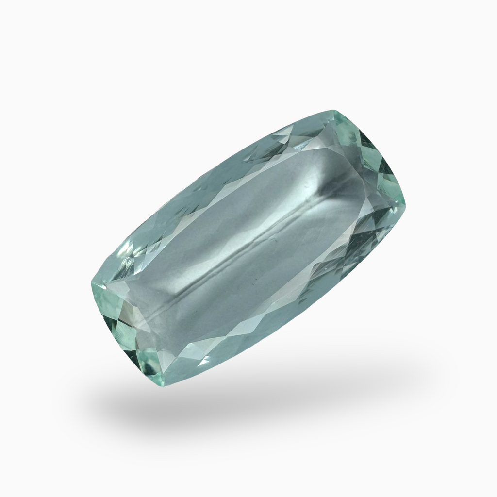 Natural Aquamarine Stone SkyBlue Color 12.46 Carats Cushion Shape Size 25X13mm