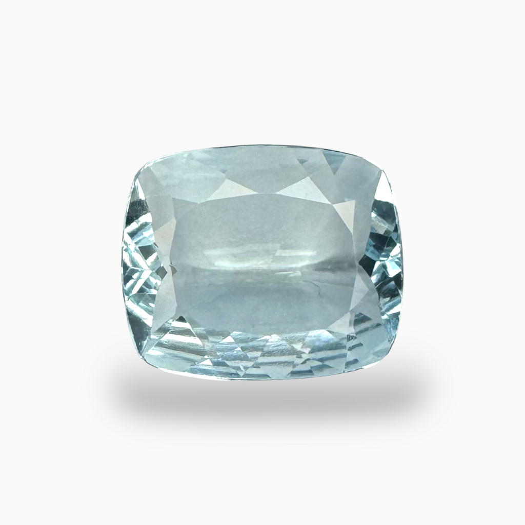 Natural Aquamarine Stone SkyBlue Color 3.77 Carats Long Cushion Shape Size 12X10mm