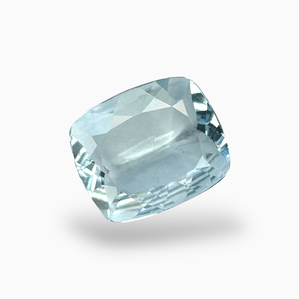 Natural Aquamarine Stone SkyBlue Color 3.77 Carats Long Cushion Shape Size 12X10mm