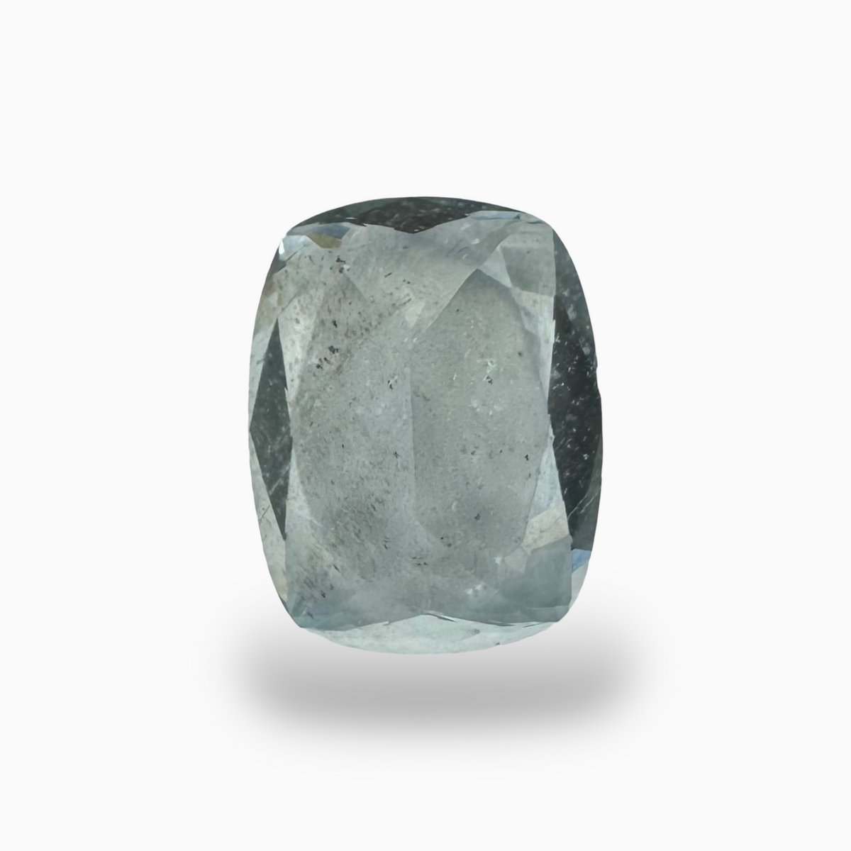 Natural Aquamarine Stone SteelBlue Color 7.71 Carats Long Cushion Shape Size 15X12mm