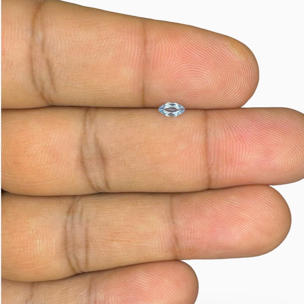 Natural Aquamarine Stone 0.17 Carats SkyBlue Color Marquise Shape Size 4X2mm
