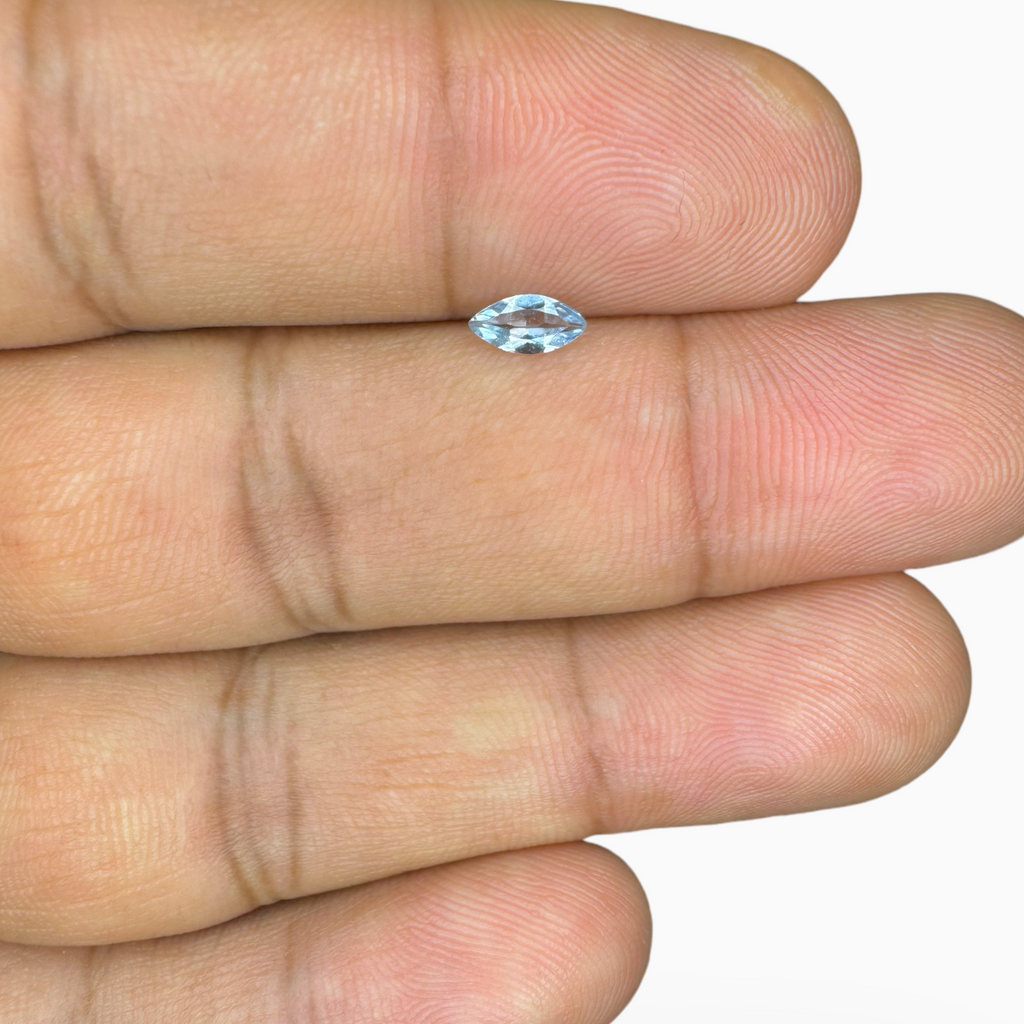 Natural Aquamarine Stone 0.18 Carats SkyBlue Color Marquise Shape Size 6X3mm