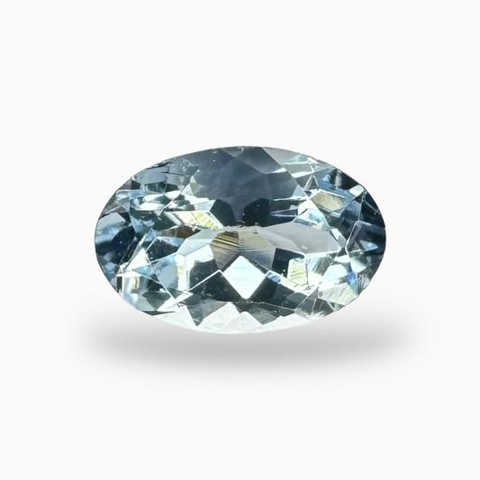 Natural Aquamarine Stone 0.43 Carats SkyBlue Color Oval Shape Size 6X4mm