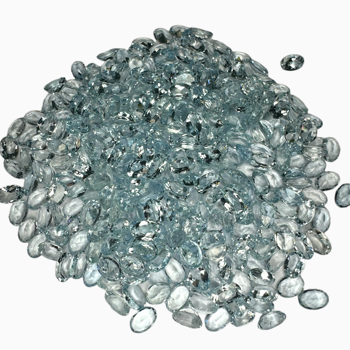 Natural Aquamarine Stone 0.43 Carats SkyBlue Color Oval Shape Size 6X4mm